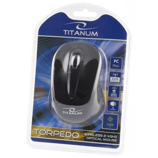 MOUSE WIRELESS TM104K 1000 DPI, 2,4 GHz, 3D