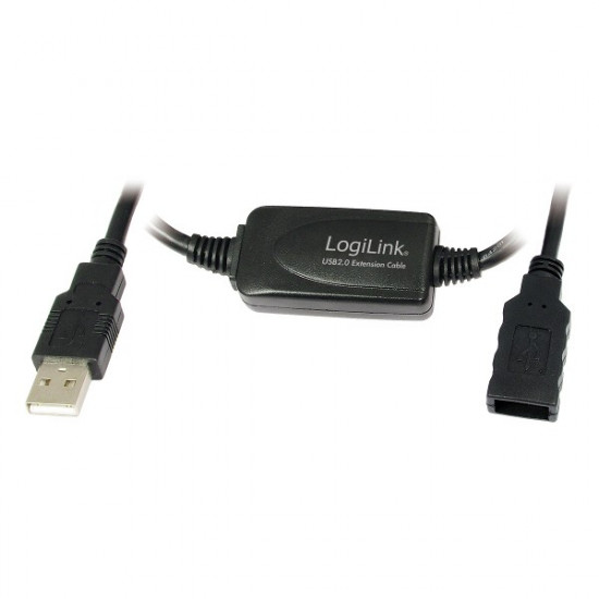 Extension Cable USB 2.0 black, 10m