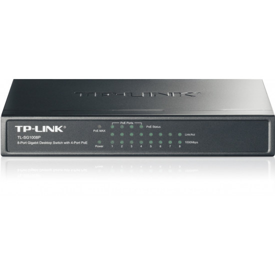 NET SWITCH 8PORT 10/100/1000M/POE TL-SG1008P TP-LINK