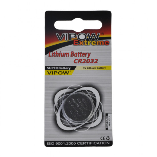 LITHIUM BATTERY CR2032 VIPOW EXTREME 1PCS