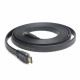 HDMI-HDMI cable v2.0 3D TV High Speed Ethernet 1.8M flat (golden ends)