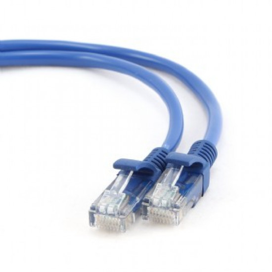 Patch cord cat.5e 1.5M blue, molded strain relief