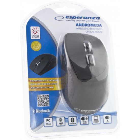 Optical Mouse BLUETOOTH EM123K ADROMEDA 1000/1600/2400DPI, 6D