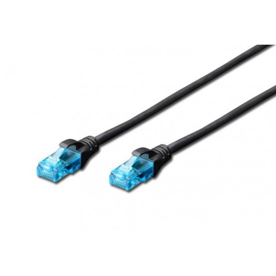 CAT 5e U-UTP patch cable 0,25m black