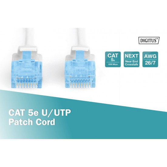 CAT 5e U-UTP patch cable 0,5m white