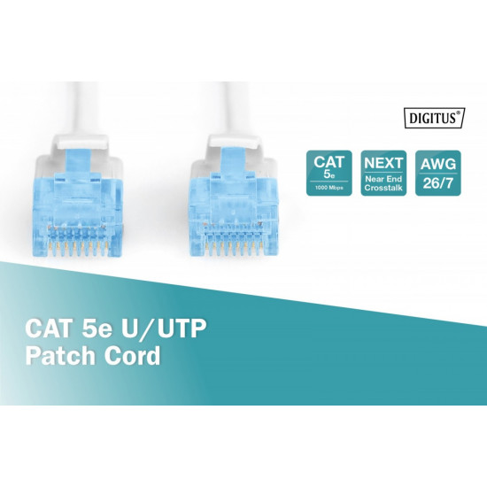 CAT 5e U-UTP patch cable 1m white