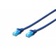 Patch cord U/UTP kat.5e PVC 2m blue