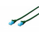 Patch cord U/UTP kat.5e PVC 5m green