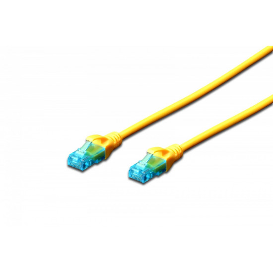 Patch cord U/UTP kat.5e PVC 5m yellow