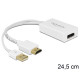 ADAPTER HDMI(M)- Display port(F)+USB(M) 24cm