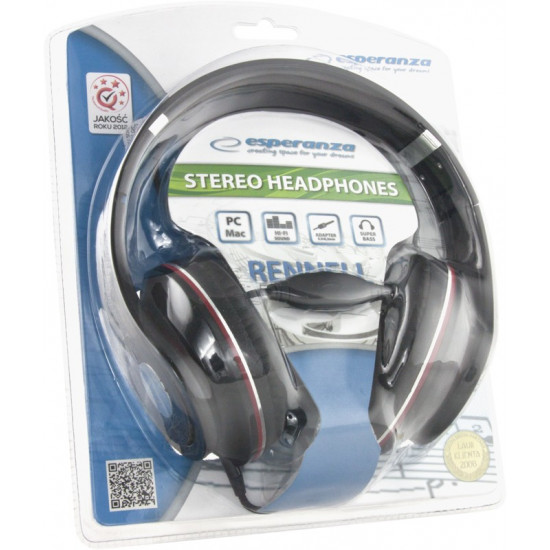 HEADPHONES AUDIO STEREO EH141K RENELL BLACK