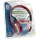 HEADPHONES AUDIO STEREO EH145R TECHNO RED