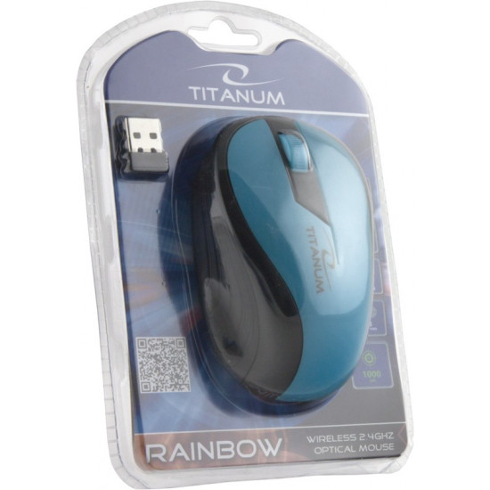 WIRELESS OPTICAL MOUSE 1000DPI TM114T REINBOW