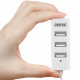 Hub 4x USB 2.0, Y-2146 1x Phone charger, white