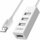 Hub 4x USB 2.0, Y-2146 1x Phone charger, white