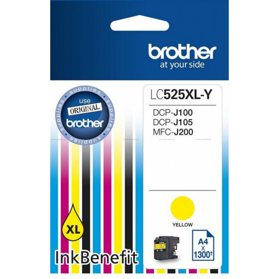 Ink LC525XLY YEL 1300sh for DCPJ100/J105/J200