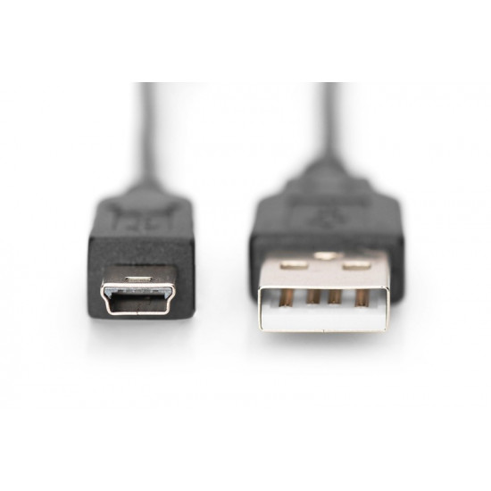 Connection cable USB A / miniUSB B M/M 1 m black