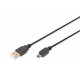 Connection cable USB A / miniUSB B M/M 1 m black