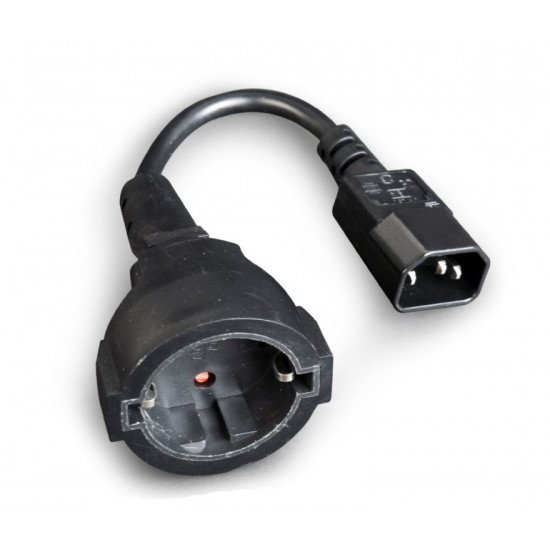 Power Adapter Cord IEC320 C14- SCHUKO 15cm