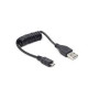 USB Cable AM-Micro 2.0 20-60cm (coiled)