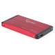 External HDD Enclosure 2.5'' USB 3.0 Red