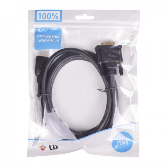 HDMI-DVI Cable 1.8 m. gold platted, DVI 24+1