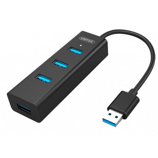 HUB 4x USB 3.0 BC1.2 BLACK Y-3089