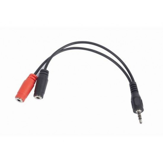 Adapter Mini Jack(M) 4PIN/2xMini Jack(F) 20cm