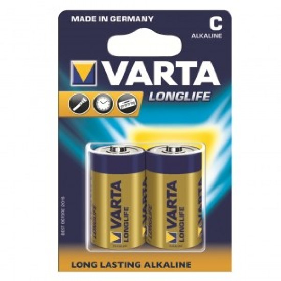 Alkaline batteries R14 2pcs. longlife