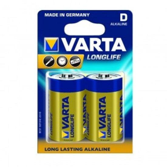 Alkaline batteries R20 2 pcs. longlife