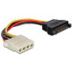 Sata Power Cable 15PIN Male->4PIN Molex 15cm