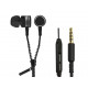 Earphones ZIPPER with microphone black