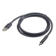 Cable USB AM-CM 1.8m black