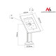 Rack holder for advertising tablet desktop with the lock, MC-677 iPad 2/3/4/Air/Air2