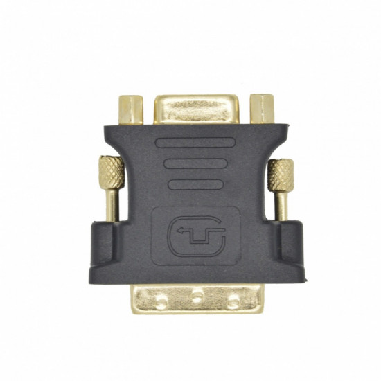 Adapter DVI M - VGA F gold plated, 24 + 5/15 pin