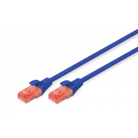 Patch cord U/UTP kat.6 PVC 2m blue