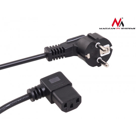 Power cable angled 3 pin plug 5M EU MCTV-804