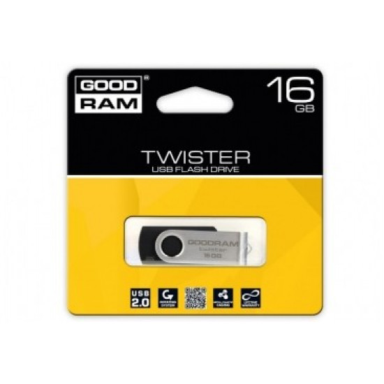 TWISTER 16GB Black USB2.0