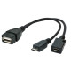 OTG Cable USB Micro AF- BM+(F) USB 2.0 OTG 15CM