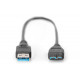 USB3.0 Cable 0,25m USB A/microUSB B M/M Black 0,25m