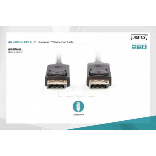 DisplayPort1.2 Cable 1m DP/DP M/M