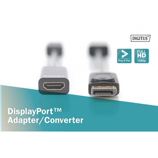 DP1.1a Cable 0,15m DP/HDMI A M/F