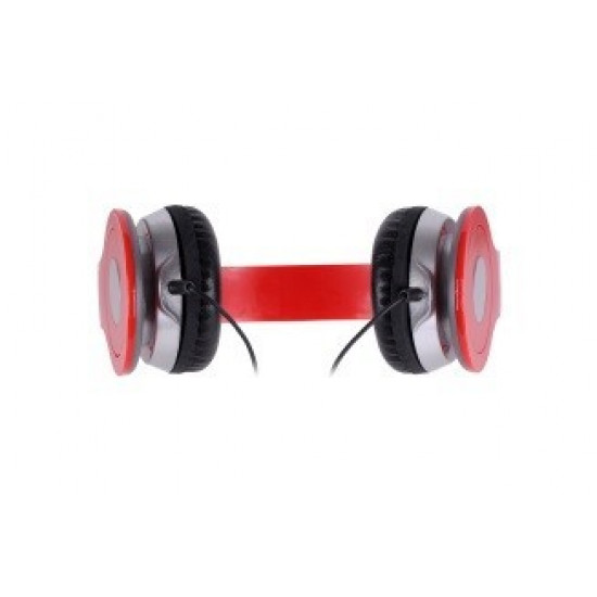 CITY red stereo headphone with micropho