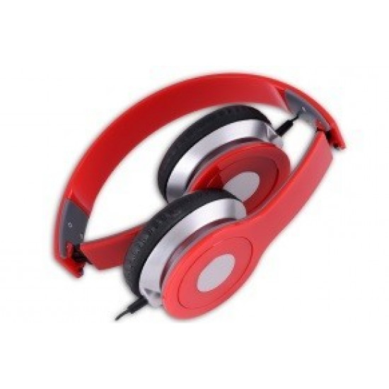 CITY red stereo headphone with micropho