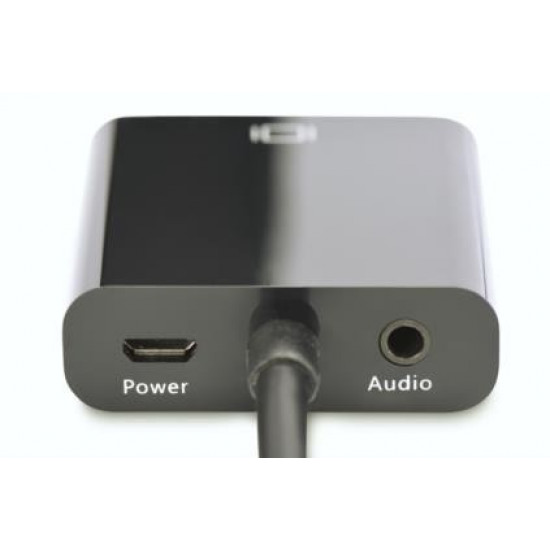 Adapter audio-video HDMI Type A VGA, FHD, with 3.5mm audio MiniJack