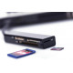 Card Reader 4-port USB 2.0 High Speed (CF, SD, Micro SD / SDHC, Memory Stick), black