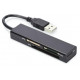 Card Reader 4-port USB 2.0 High Speed (CF, SD, Micro SD / SDHC, Memory Stick), black