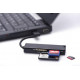 Card Reader 4-port USB 2.0 High Speed (CF, SD, Micro SD / SDHC, Memory Stick), black