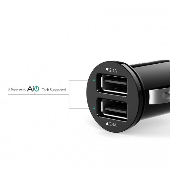 CC-S1 Ultrafast 2xUSB car charger AiPower 4.8a 24W