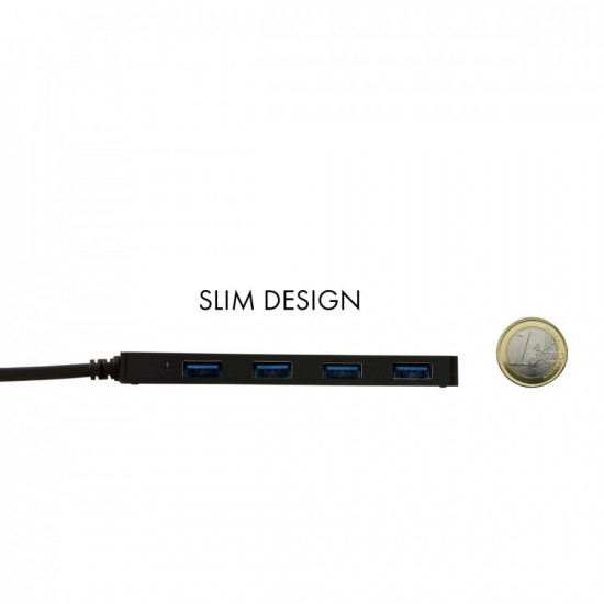 USB-C Slim pasywny HUB 4x USB 3.0